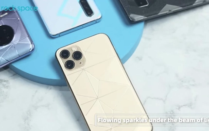 اجعل هاتفك يشعر بفيلم الفضاء من Againrock الجديد ، آلة قطع غشاء خلفي هندسي شفاف