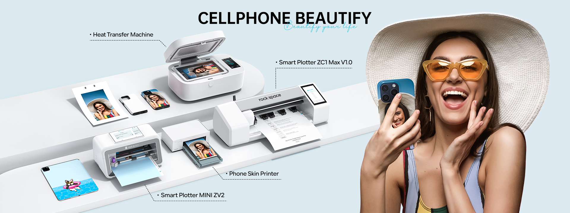 آلة قطع واقي الشاشة العلوية والفيلم في مساحة الصخور